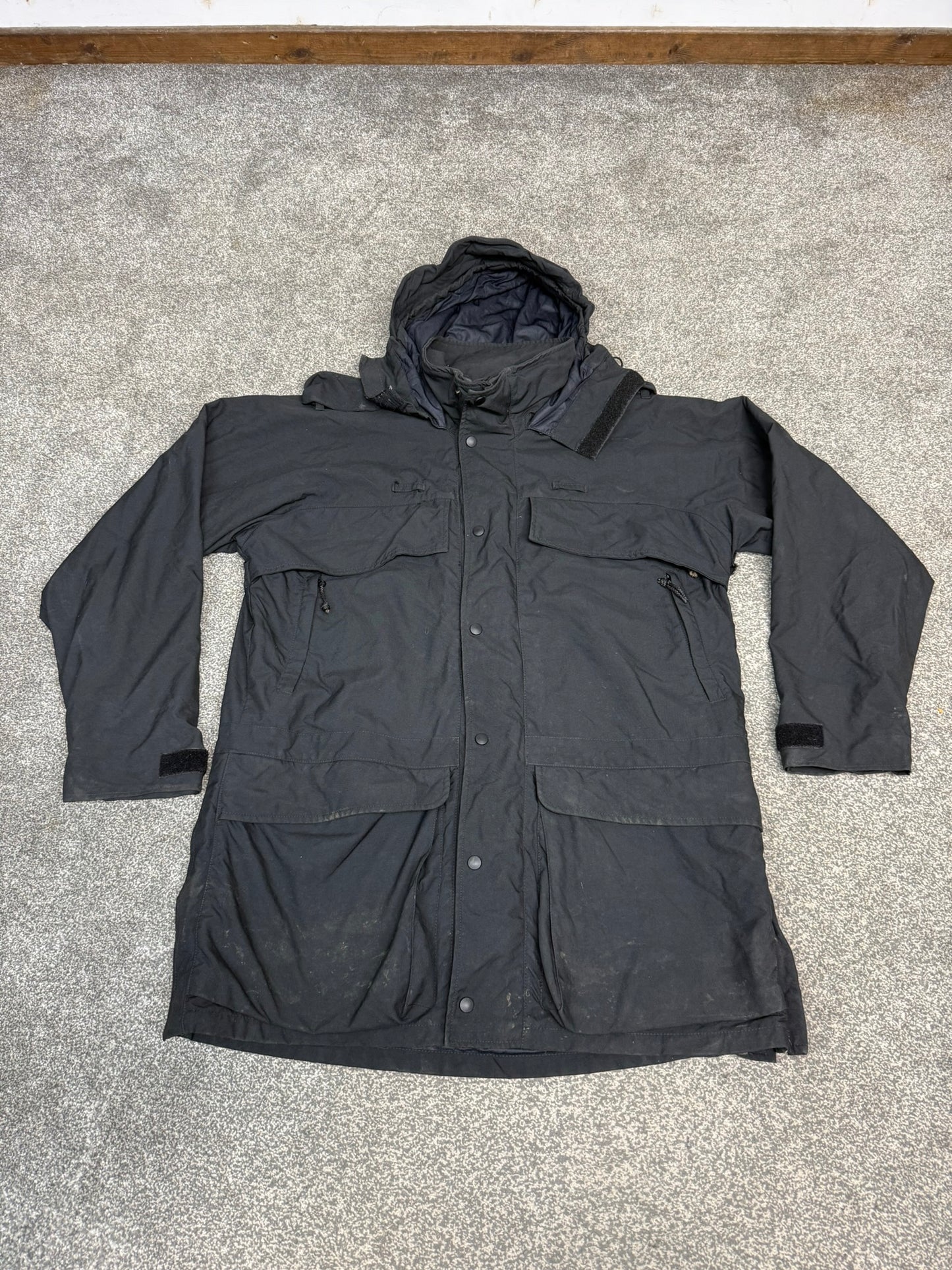 Karrimor Enforcer SF Jacket Tactical Waterproof Black Hooded Outdoor Security - LARGE