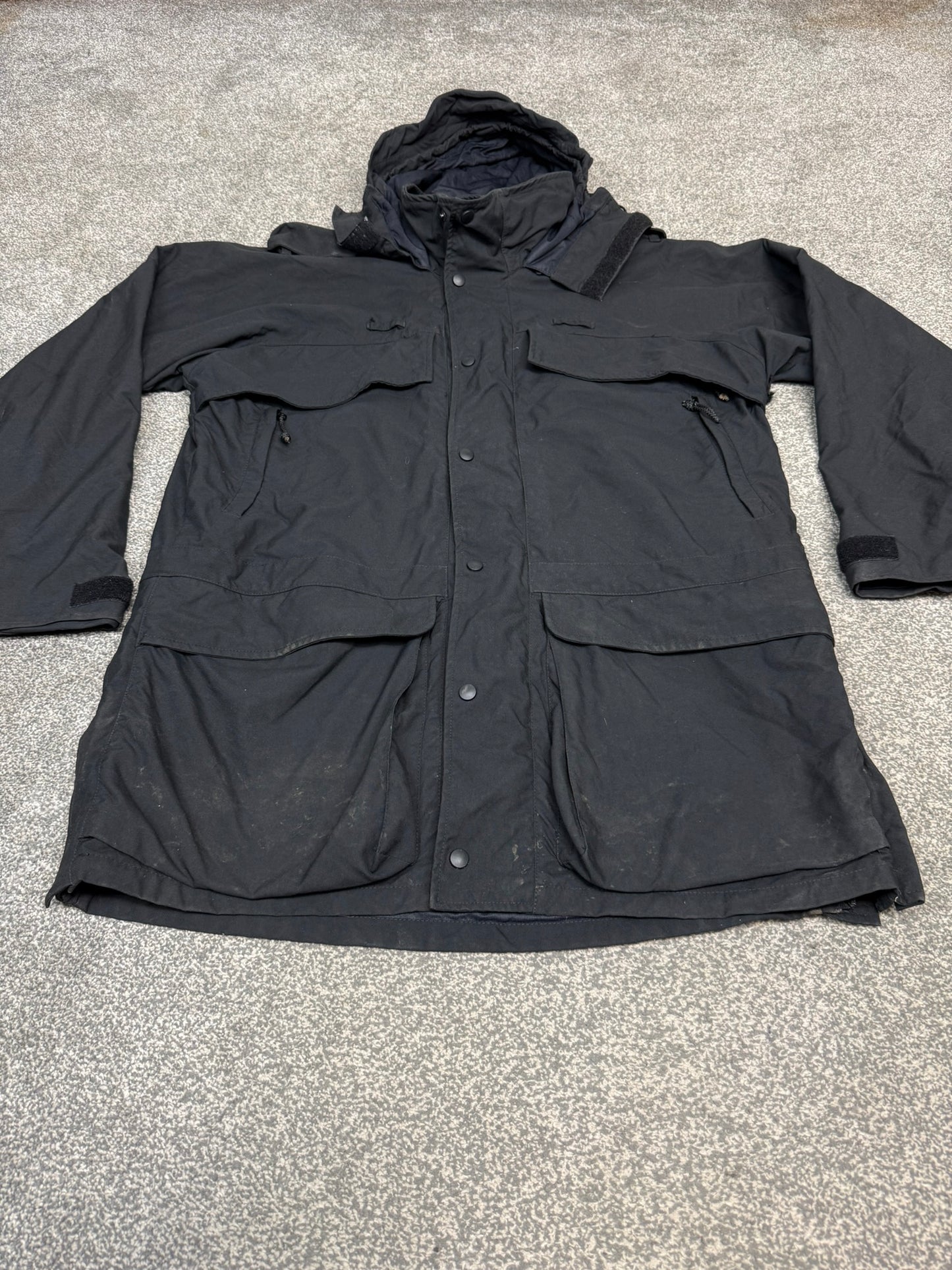 Karrimor Enforcer SF Jacket Tactical Waterproof Black Hooded Outdoor Security - LARGE