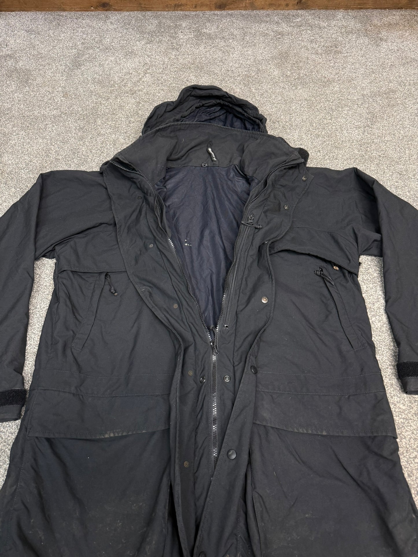 Karrimor Enforcer SF Jacket Tactical Waterproof Black Hooded Outdoor Security - LARGE