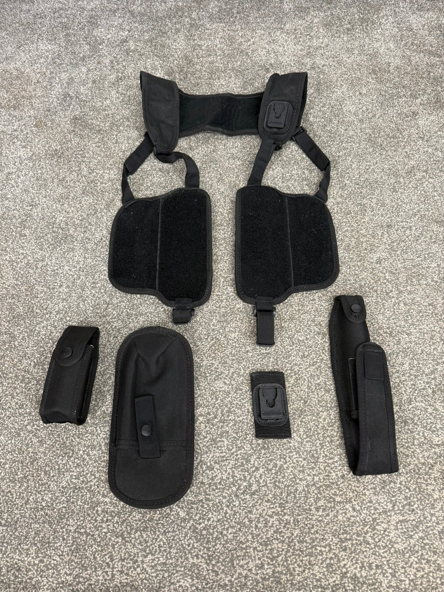 Ex Police Covert Harness Velcro Modular Pouches Security PI Vest