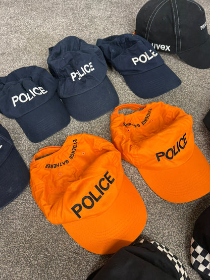 15x Ex Police Baseball Cap Job Lot Collectors Display Film TV Uniform