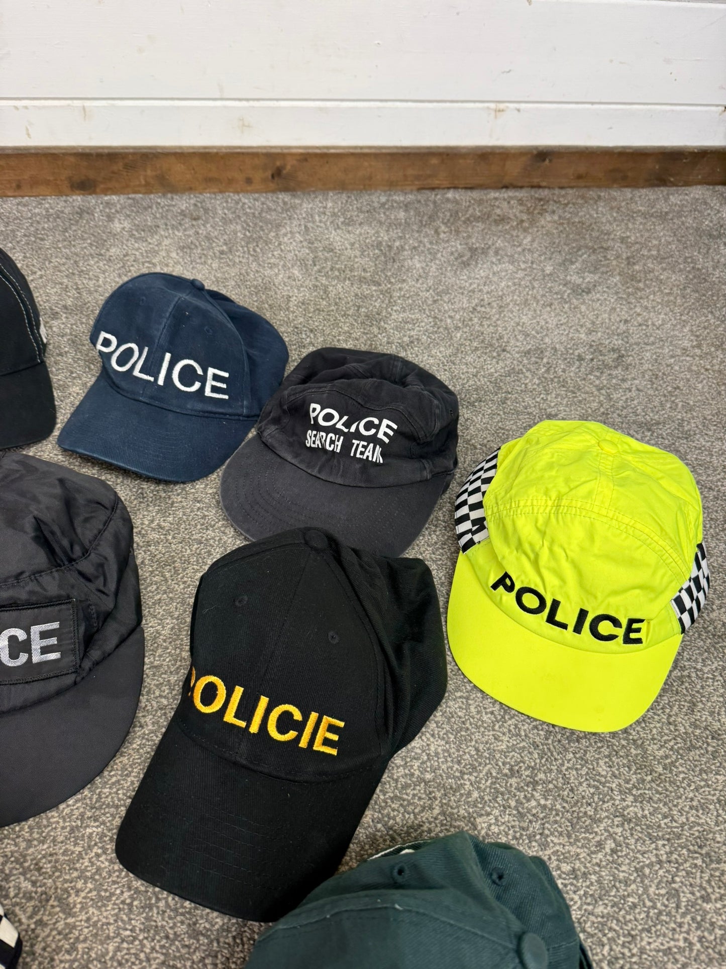 15x Ex Police Baseball Cap Job Lot Collectors Display Film TV Uniform