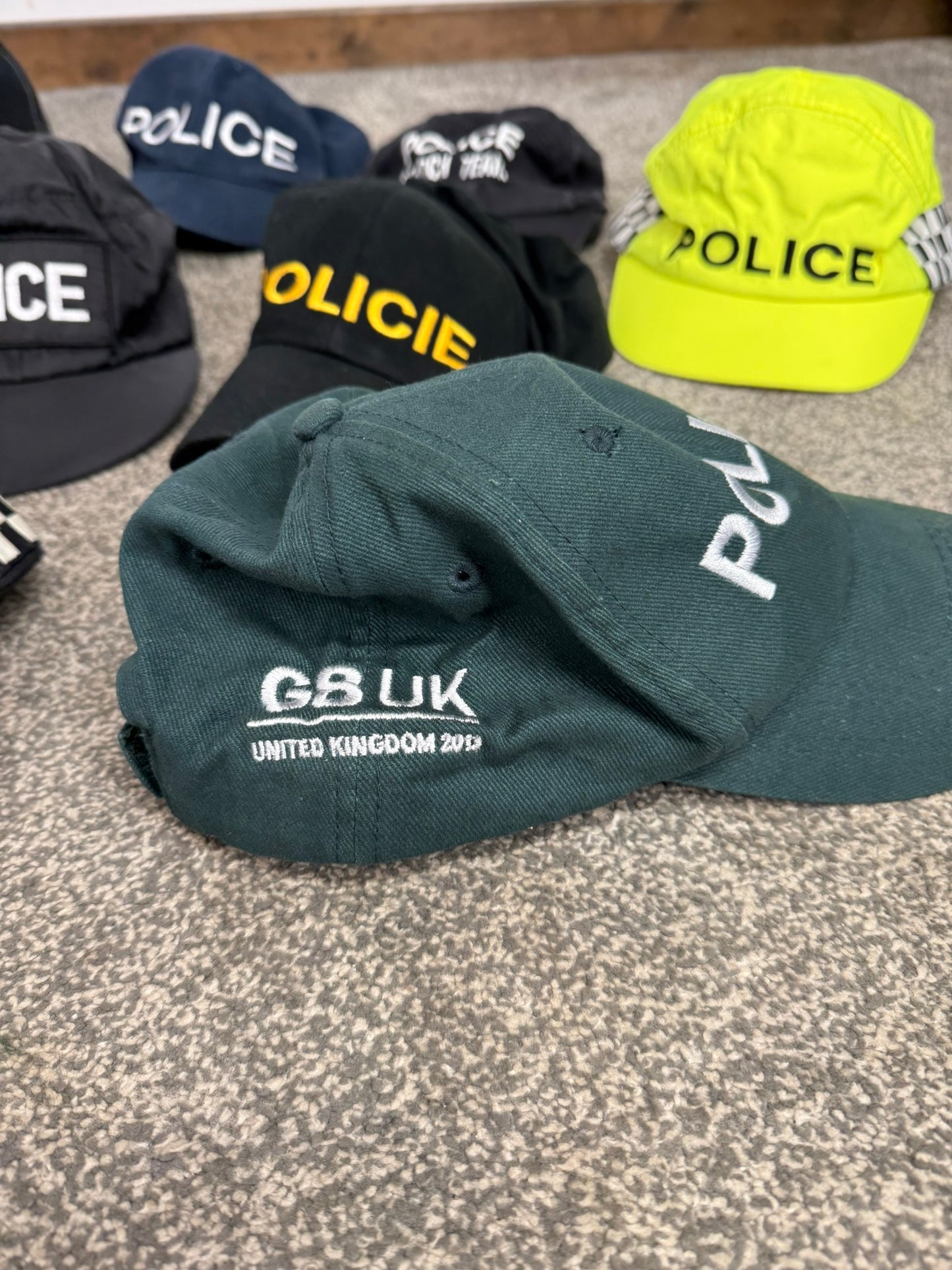 15x Ex Police Baseball Cap Job Lot Collectors Display Film TV Uniform