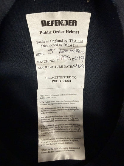 Ex Police Guardian Riot Helmet Fleece Bag & Hood TV Film Collectable Display