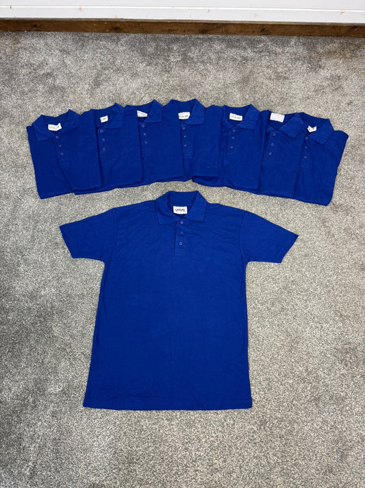 8x Royal Blue Polo Shirts T-Shirt Job Lot Bundle - SMALL