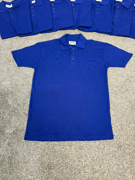 8x Royal Blue Polo Shirts T-Shirt Job Lot Bundle - SMALL