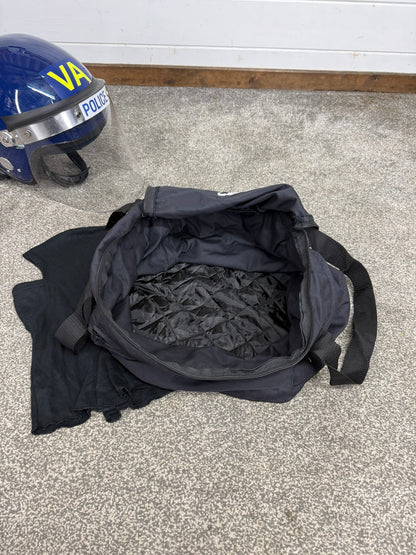 Ex Police Guardian Riot Helmet Fleece Bag & Hood TV Film Collectable Display