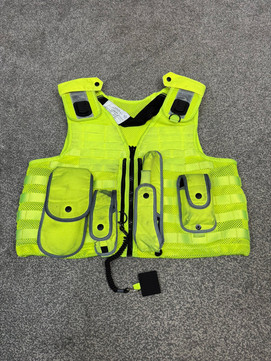 Ex Police Safariland Hi-Vis MOLLE Vest & Pouches Tactical Security Vest X LARGE