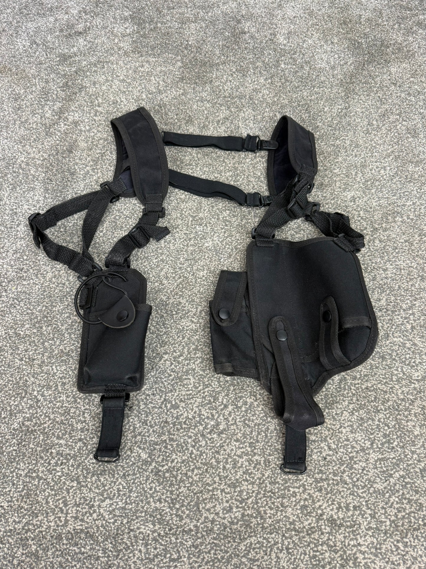 Ex Police Radio Shoulder Harness With Pouches Security PI Vest