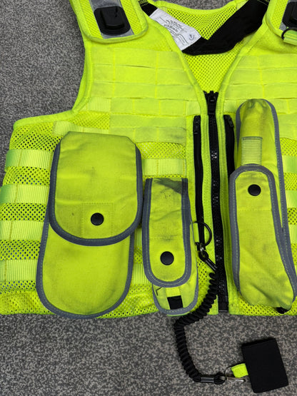 Ex Police Safariland Hi-Vis MOLLE Vest & Pouches Tactical Security Vest X LARGE