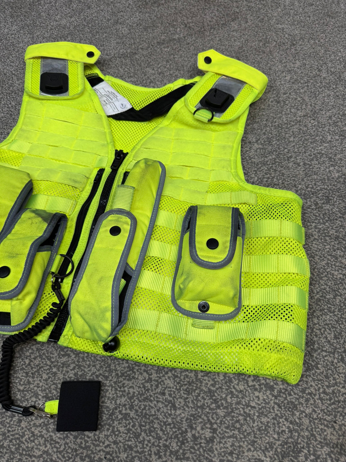 Ex Police Safariland Hi-Vis MOLLE Vest & Pouches Tactical Security Vest X LARGE