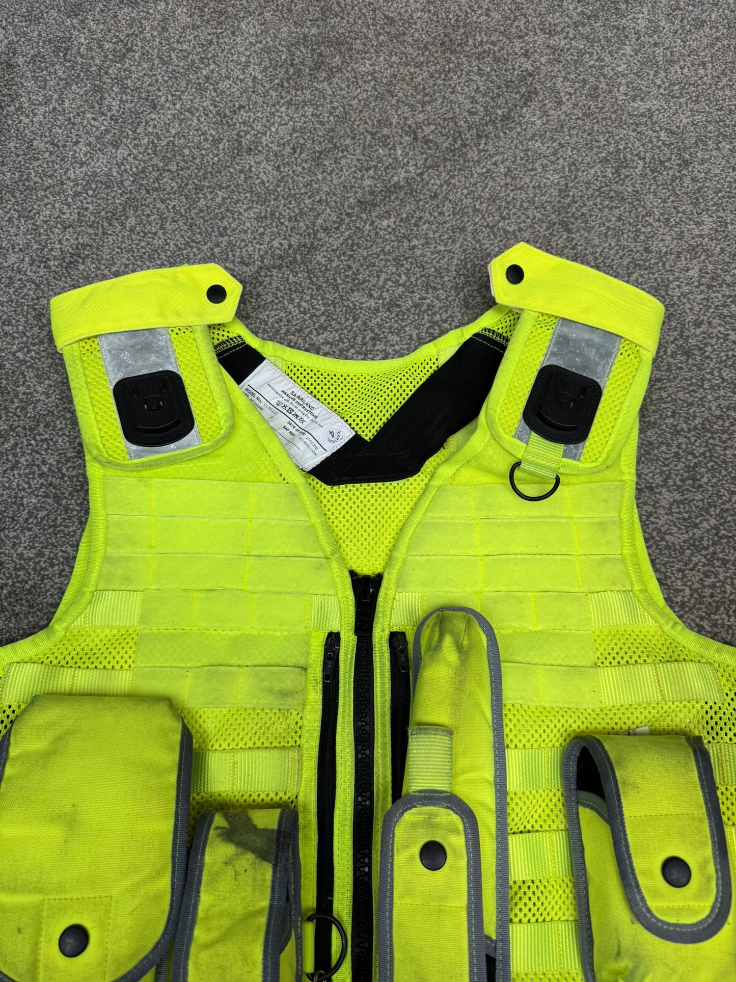 Ex Police Safariland Hi-Vis MOLLE Vest & Pouches Tactical Security Vest X LARGE