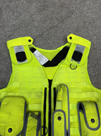 Ex Police Safariland Hi-Vis MOLLE Vest & Pouches Tactical Security Vest X LARGE
