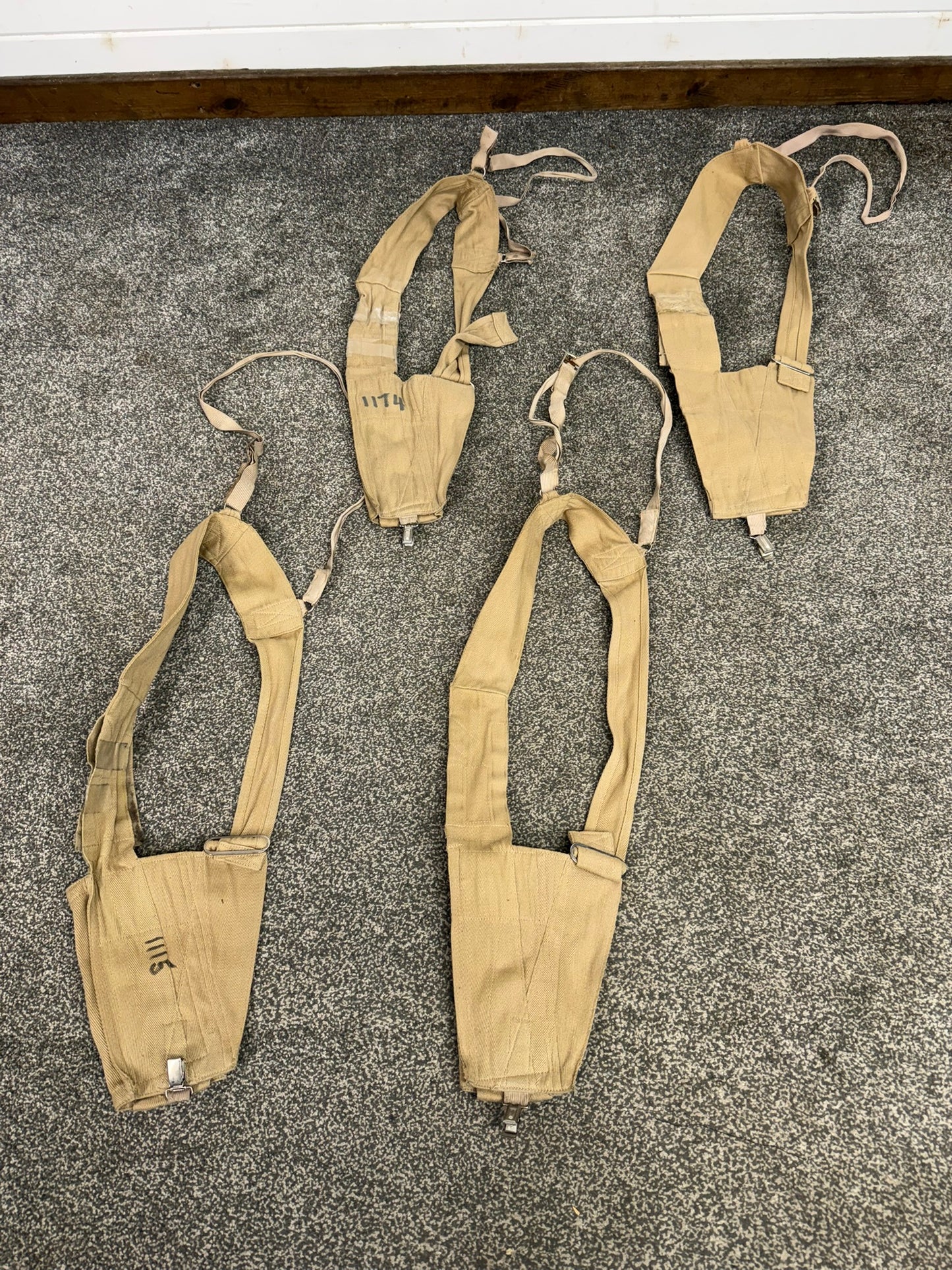 4x Ex Police Shoulder Harness Radio Pouch Job Lot Bundle Covert Security