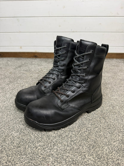 Magnum Elite Shield Met Black Leather Combat Boots UK 10.5 Ex Police Security Work
