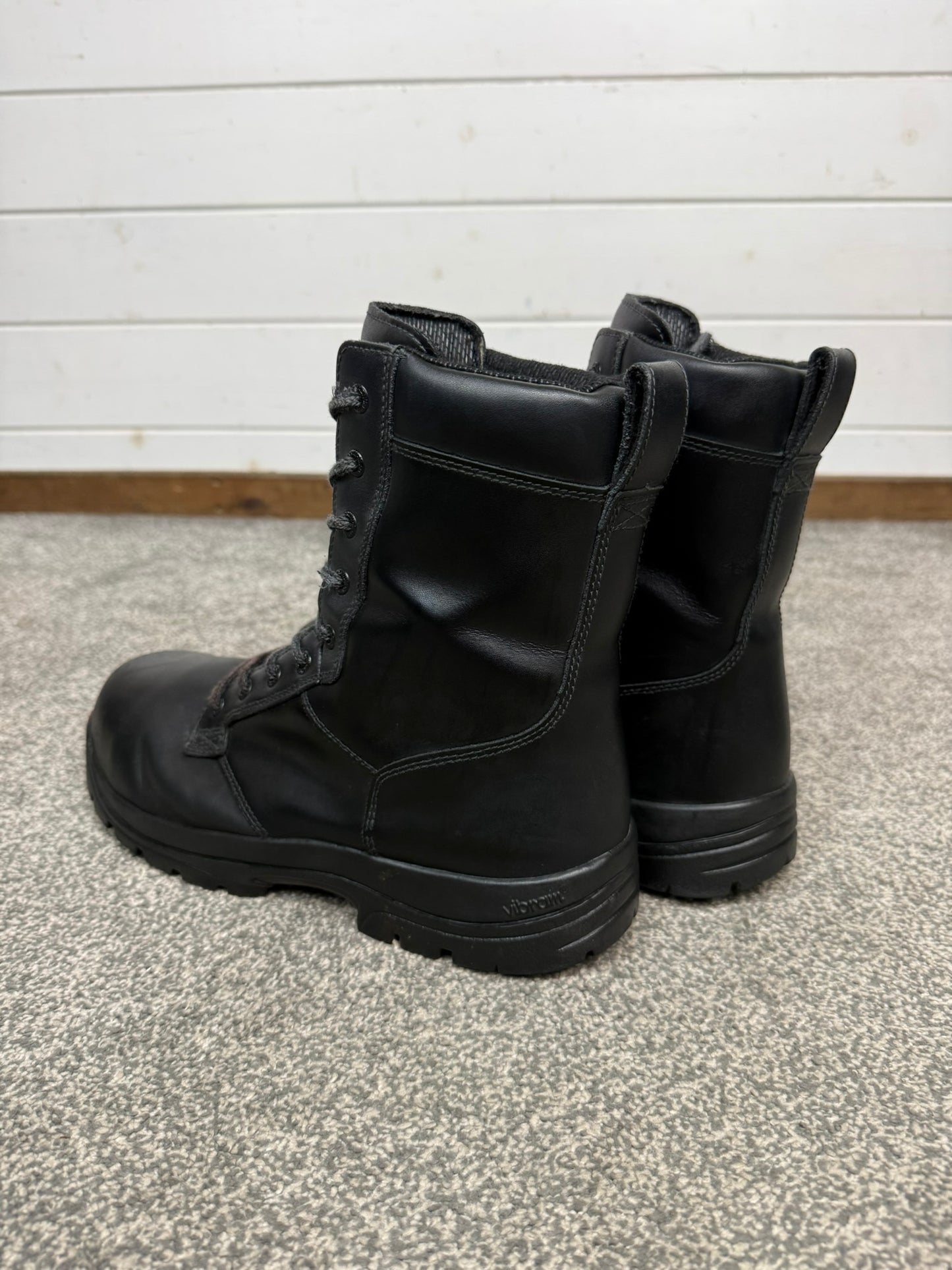 Magnum Elite Shield Met Black Leather Combat Boots UK 10.5 Ex Police Security Work