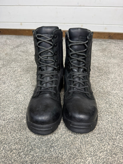 Ex Police Magnum Shield ST Combat Boots Black Leather UK 6 Security Work