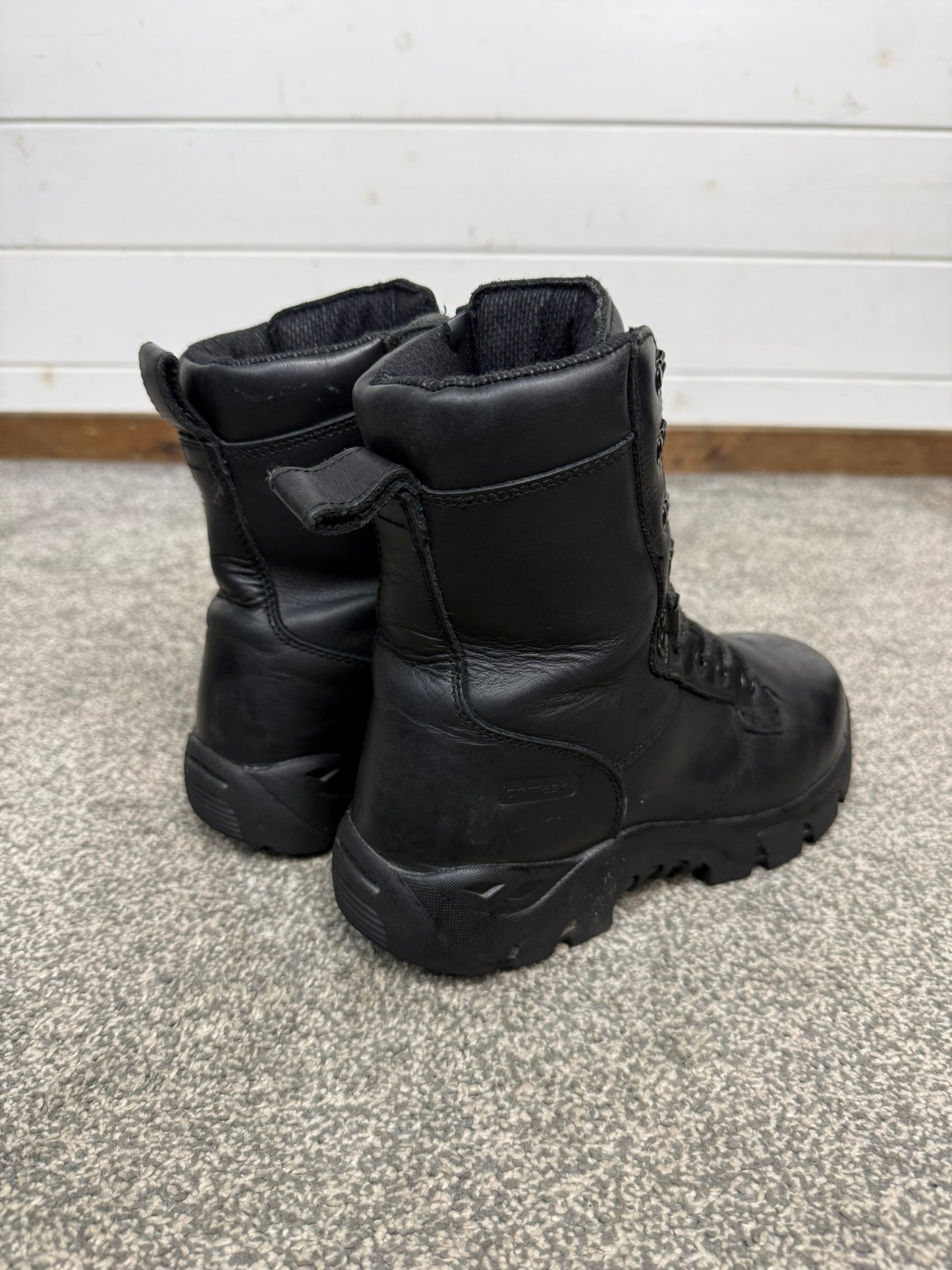 Ex Police Magnum Shield ST Combat Boots Black Leather UK 6 Security Work