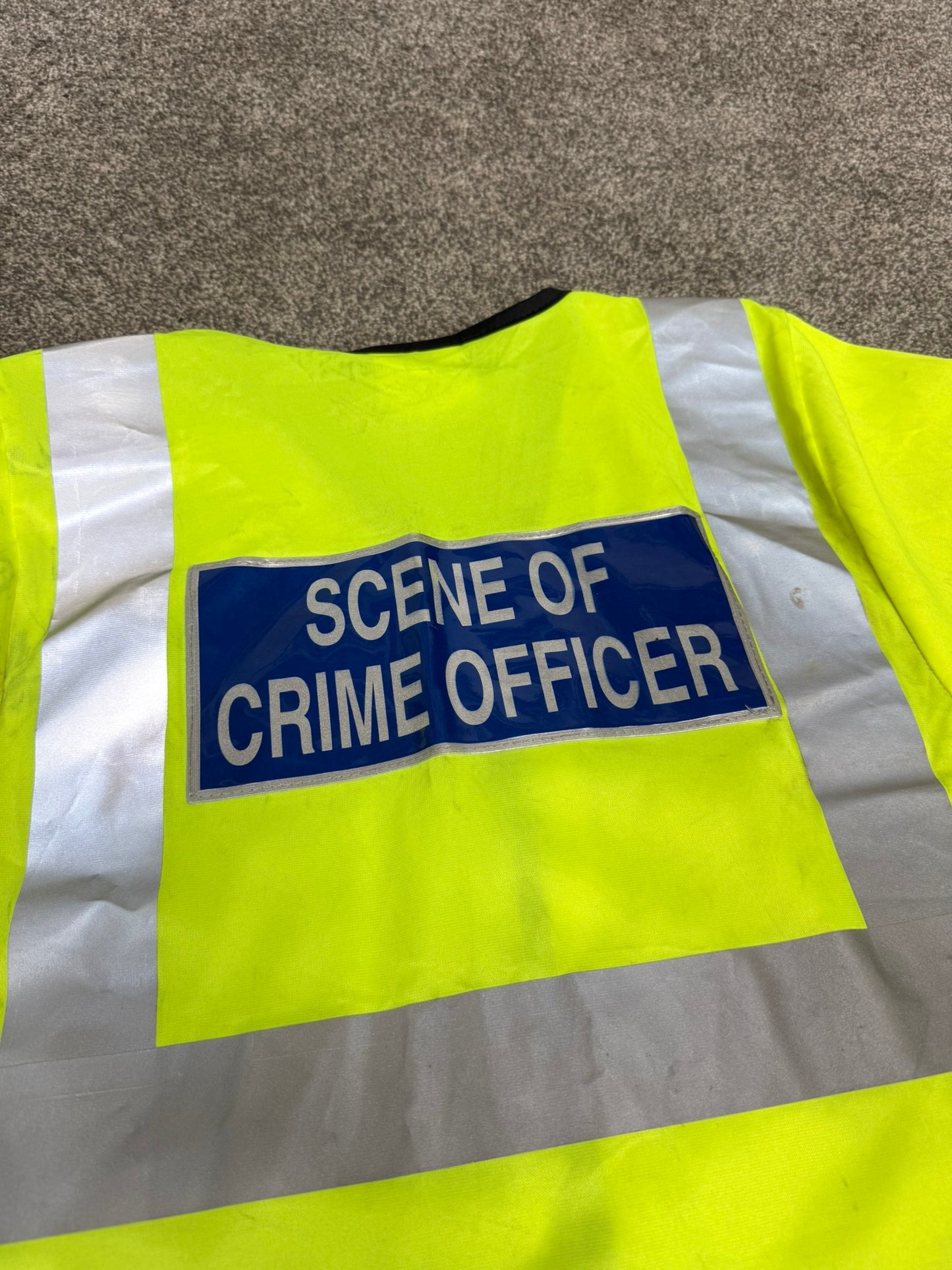 Ex Police SOCO Scenes Of Crime Officer Lightweight Hi-Vis Vest Collector Display TV Film Uniform