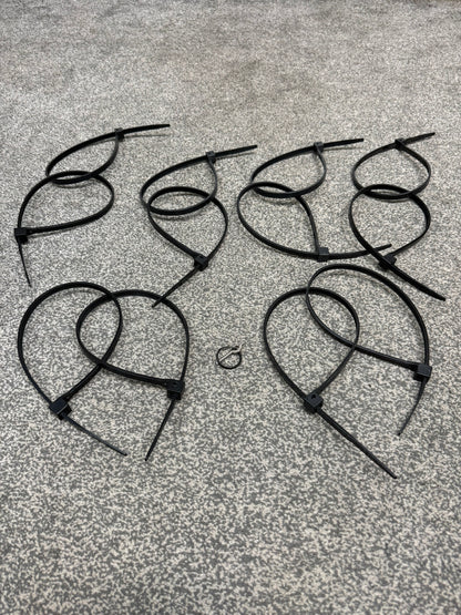 Ex Police Plastic Tactical Handcuffs Reusable Flexi Cuffs x6 JOB LOT With Key