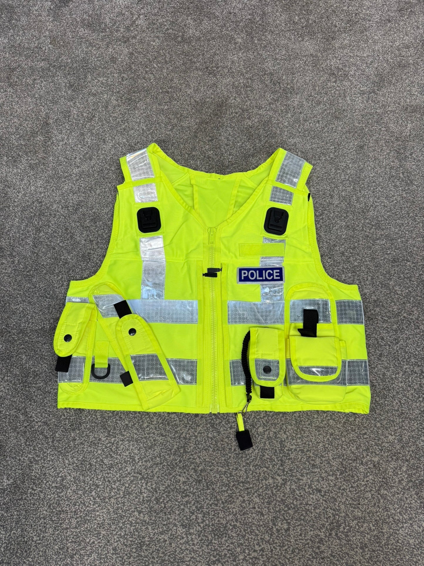 Ex Police Hi Vis Equipment Tac Vest BADGED Utility Vest & Pouches Model 774 - X Large