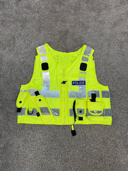 Ex Police Hi Vis Equipment Tac Vest BADGED Utility Vest & Pouches Model 774 - X Large