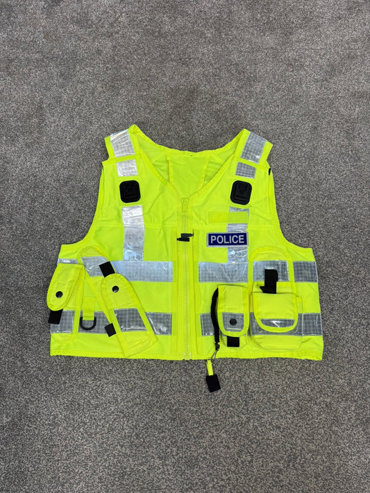 Ex Police Hi Vis Equipment Tac Vest BADGED Utility Vest & Pouches Model 774 - X Large