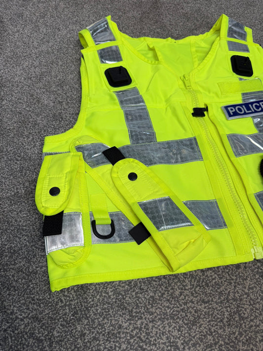 Ex Police Hi Vis Equipment Tac Vest BADGED Utility Vest & Pouches Model 774 - X Large