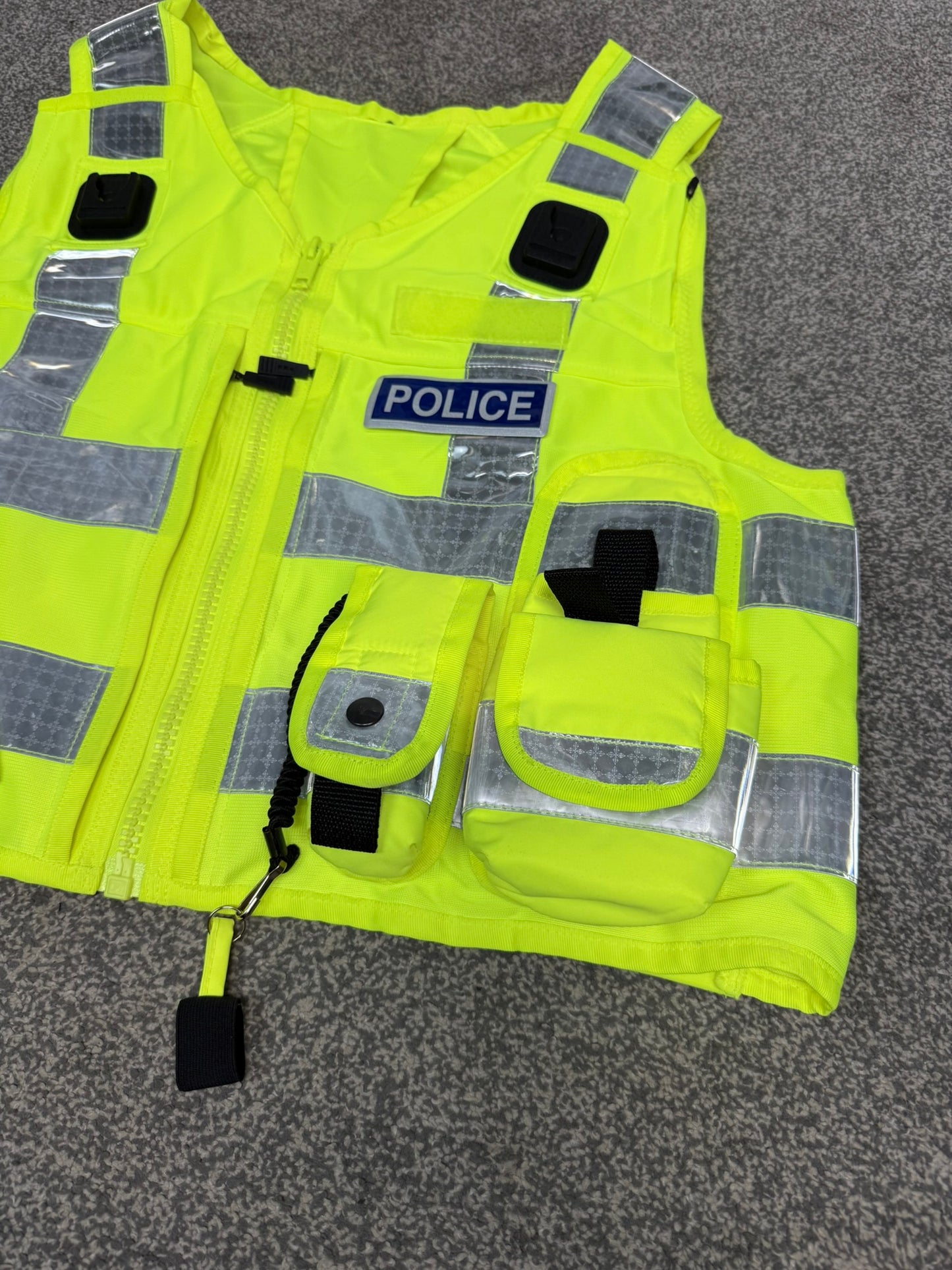 Ex Police Hi Vis Equipment Tac Vest BADGED Utility Vest & Pouches Model 774 - X Large