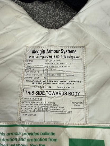 Ex Police Meggitt Yaffy Body Armour Vest Anti Stab & Ballistic HG1A & KR2 Medium Security