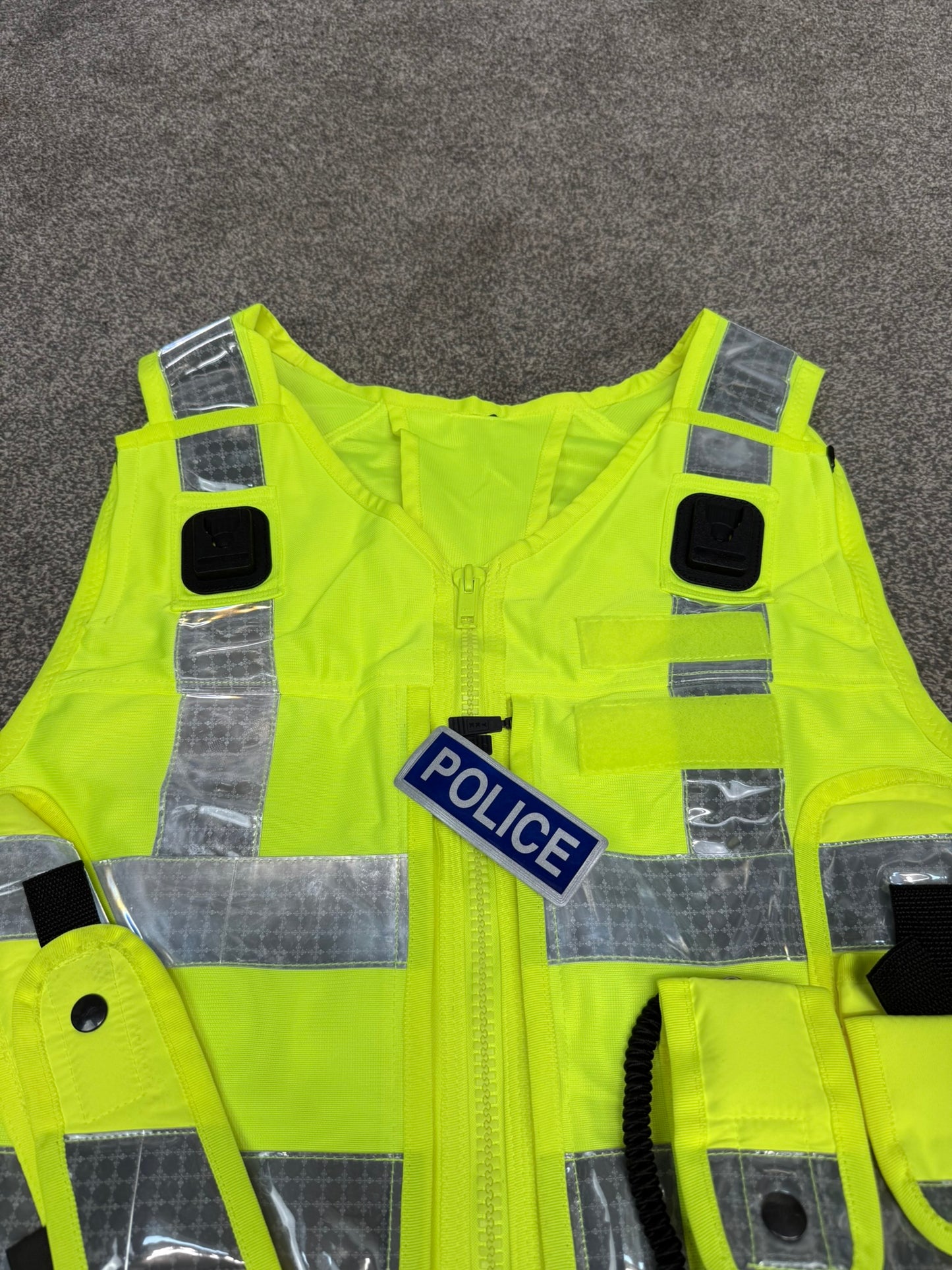 Ex Police Hi Vis Equipment Tac Vest BADGED Utility Vest & Pouches Model 774 - X Large