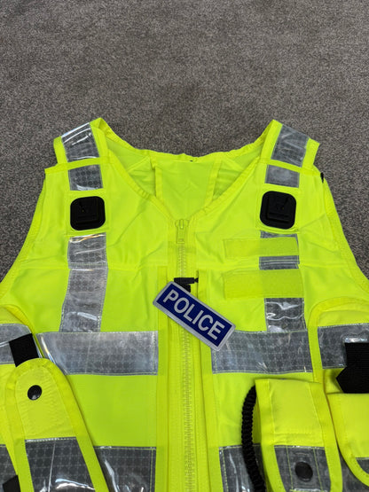 Ex Police Hi Vis Equipment Tac Vest BADGED Utility Vest & Pouches Model 774 - X Large