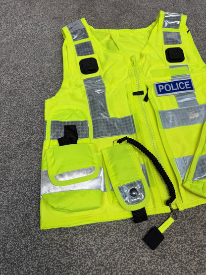 Ex Police Hi Vis Equipment Tac Vest BADGED Utility Vest & Pouches Model 774 - Medium