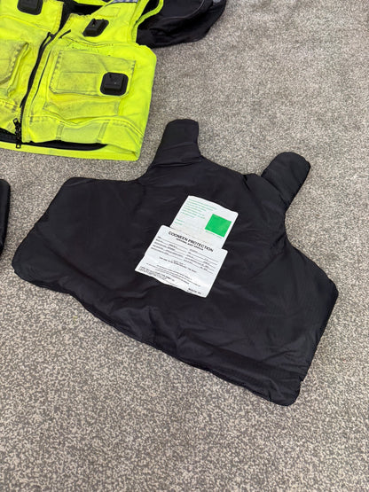 Ex Police Cooneen Hi-Vis Body Armour Security Vest Anti Stab & Ballistic HG1A & KR1