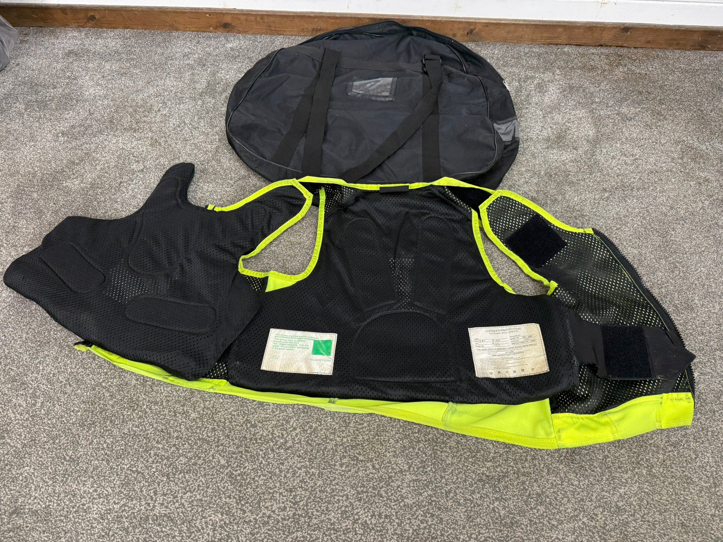 Ex Police Cooneen Hi-Vis Body Armour Security Vest Anti Stab & Ballistic HG1A & KR1
