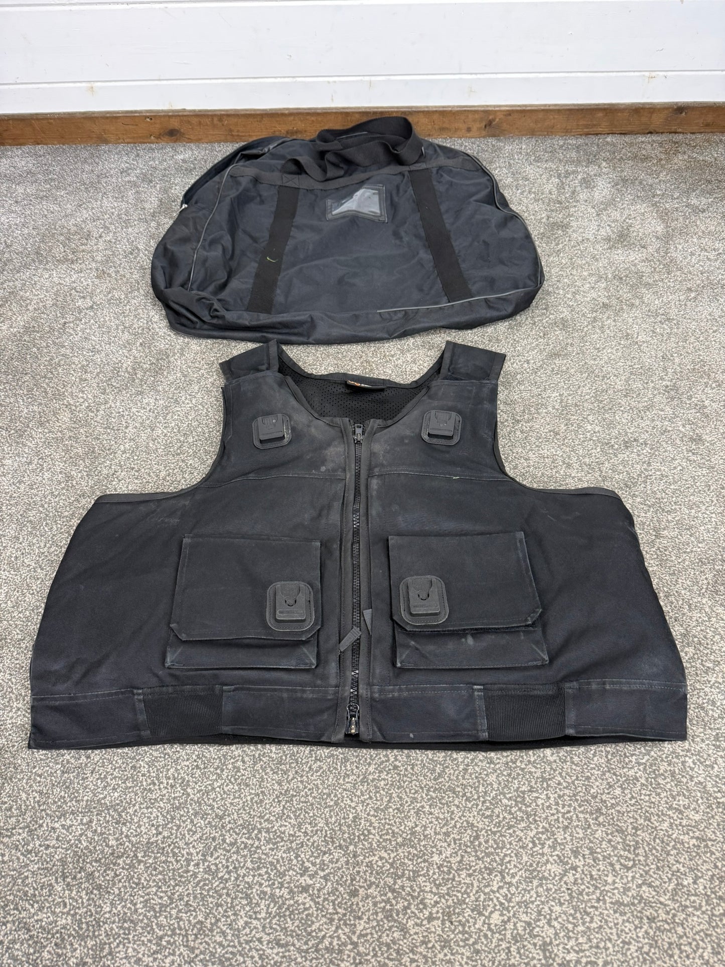 Ex Police Black Cooneen Body Armour Vest XXL Anti Stab & Ballistic HG1A & KR1 Security