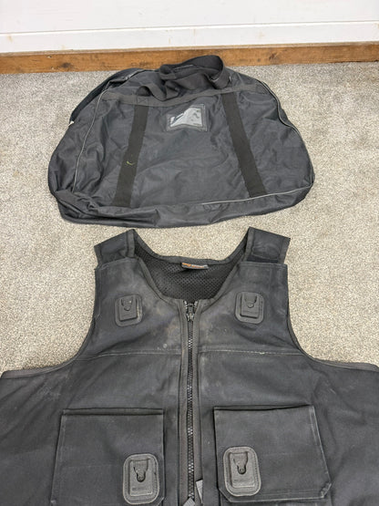 Ex Police Black Cooneen Body Armour Vest XXL Anti Stab & Ballistic HG1A & KR1 Security