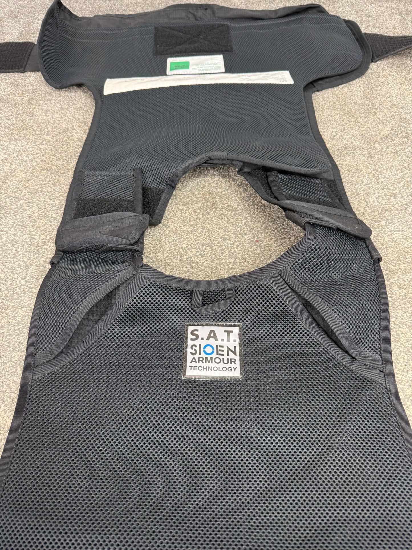 Ex Police Black SAT Sioen Body Armour Cover X Large - Badged