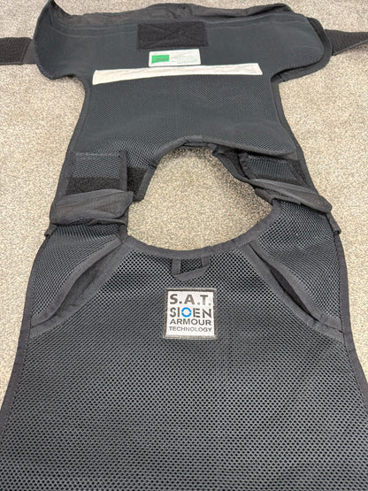 Ex Police Black SAT Sioen Body Armour Cover X Large - Badged