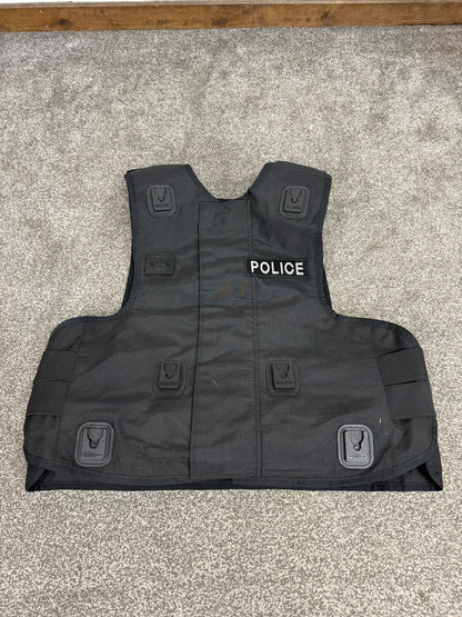 Ex Police Black SAT Sioen Body Armour Cover X Large - Badged