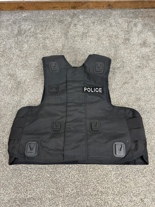 Ex Police Black SAT Sioen Body Armour Cover X Large - Badged