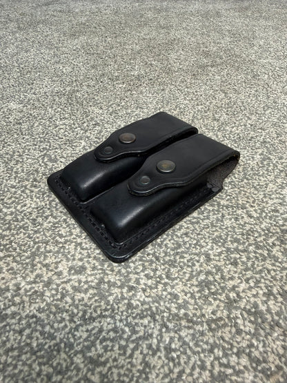 Ex Police PWL Leather Beretta 92F Double Mag Pouch Airsoft Display
