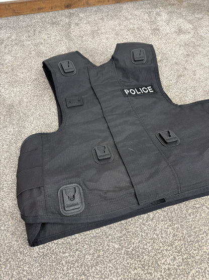 Ex Police Black SAT Sioen Body Armour Cover X Large - Badged