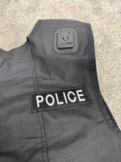 Ex Police Black SAT Sioen Body Armour Cover X Large - Badged