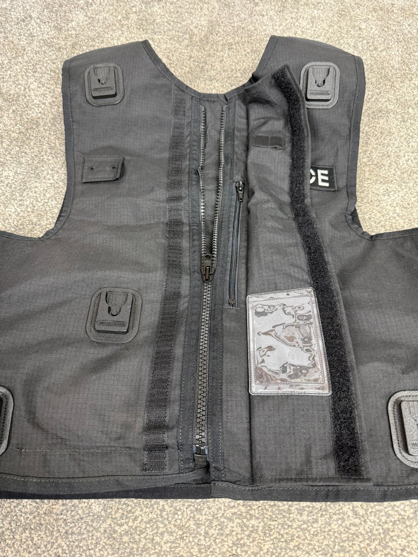 Ex Police Black SAT Sioen Body Armour Cover X Large - Badged