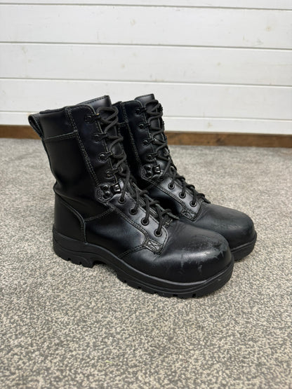 Ex Police Magnum Elite Shield Safety Combat Boots Black Leather UK 5 Security Work