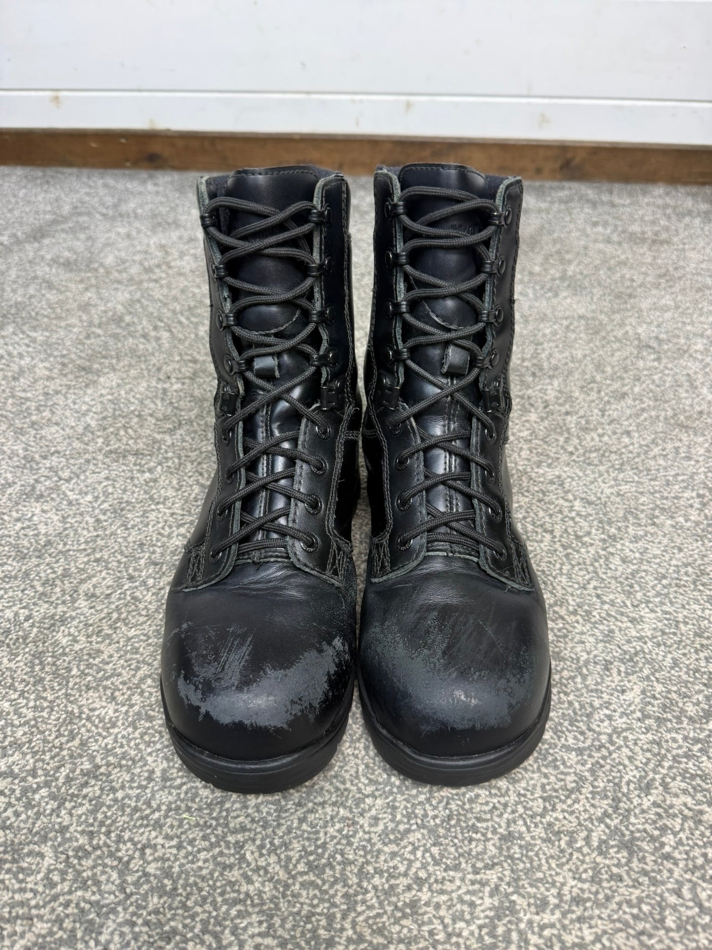Ex Police Magnum Elite Shield Safety Combat Boots Black Leather UK 5 Security Work