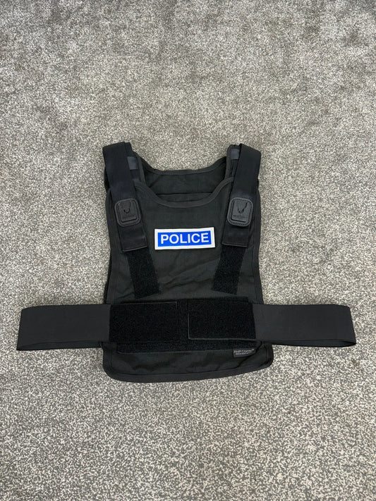 Ex Police Mehler Ballistic Body Armour Hard Plate Carrier Vest Cover BADGED