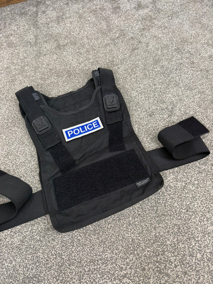Ex Police Mehler Ballistic Body Armour Hard Plate Carrier Vest Cover BADGED