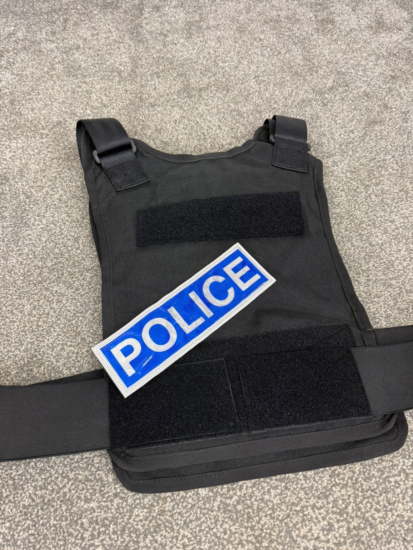 Ex Police Mehler Ballistic Body Armour Hard Plate Carrier Vest Cover BADGED
